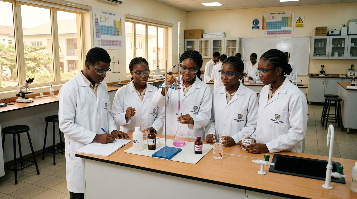Junior secondary, secondary school students at LIZBEN International Schools in Nigeria